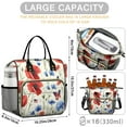 thumbnail image 5 of OBREWU Pioneer Flower Women's Insulated Leakproof Large Lunch Bag, Oxford Cloth, 5 of 7