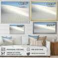 thumbnail image 4 of Designart "Monochromatic Dumbbell Gym I" Coastal Beach Sand Floater Framed Canvas Wall Art, 4 of 5