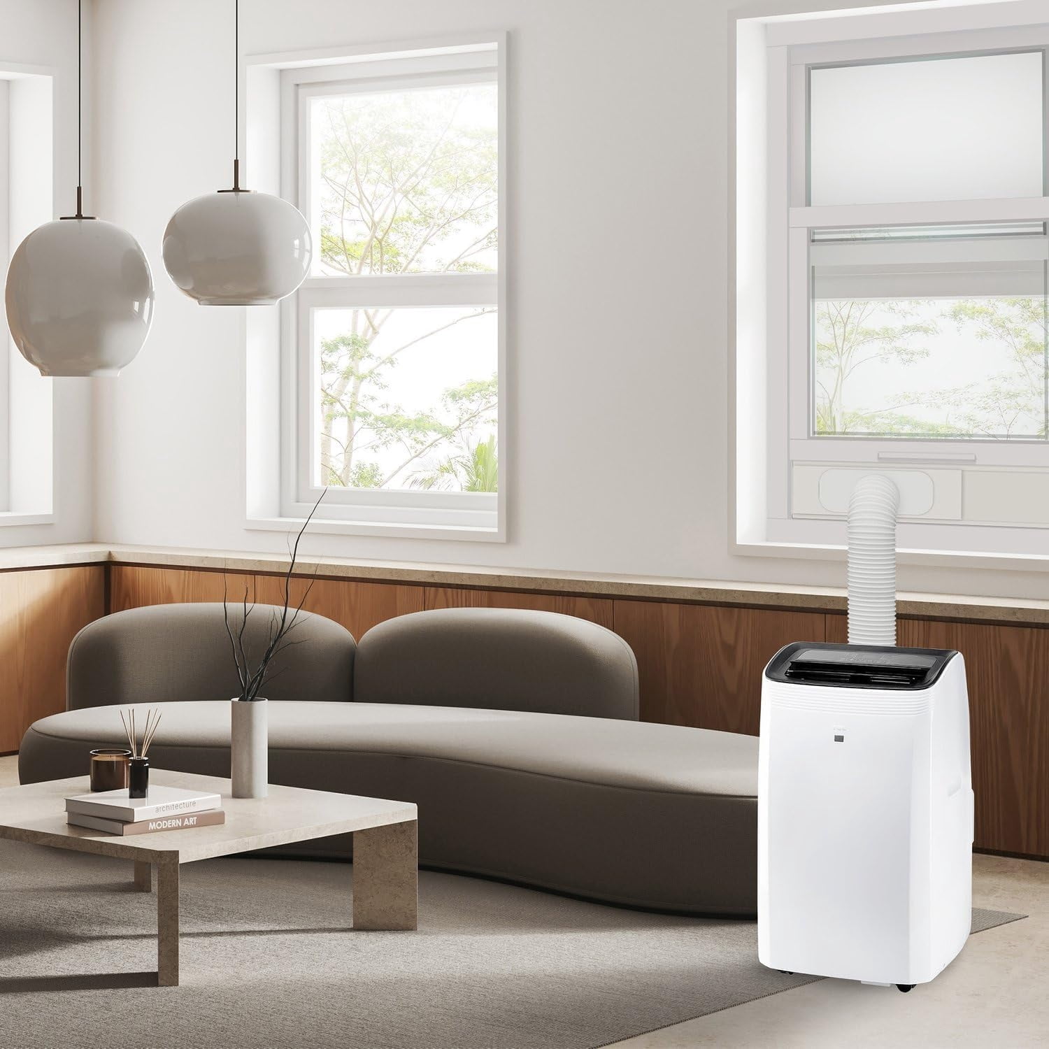 TCL H10P36W 10,000 SACC BTU (ASHRAE 14,000 BTU) Smart Portable Air Conditioner, Fan & Dehumidifier, 450 Sq. Ft, 3-Speeds, Remote Control