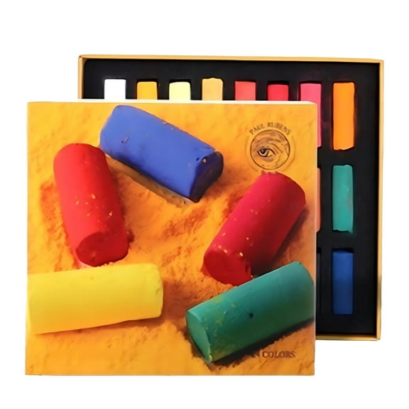 24 Colors Soft Pastel Chalks for Artists, Professional Art Supplies, Handmade Pastel Sticks, Ideal for Large Area and Detail Drawing, Portable Square Box for Easy Storage and Carrying