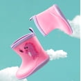 thumbnail image 5 of Y-Sunset Toddler Rain Boots Waterproof Non- Lightweight Cartoon Kids Rain Boots for Boys Girls Soft Water Shoes Easy-on Flexible Durable Outdoor Shoes 10 Toddler&Pink#01, 5 of 6