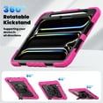 thumbnail image 5 of Allytechgroup Rugged Shockproof Case for Apple iPad Pro 11 Inch M4 2024, [Build in Screen Protector] Protective Hand Strap Kickstand [Shoulder Strap] Pencil Holder Kids Friendly Case Cover,Rose, 5 of 8