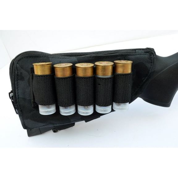 Buttstock Shotgun Rifle shell holder & Cheek Rest Pouch URBAN Camouflage