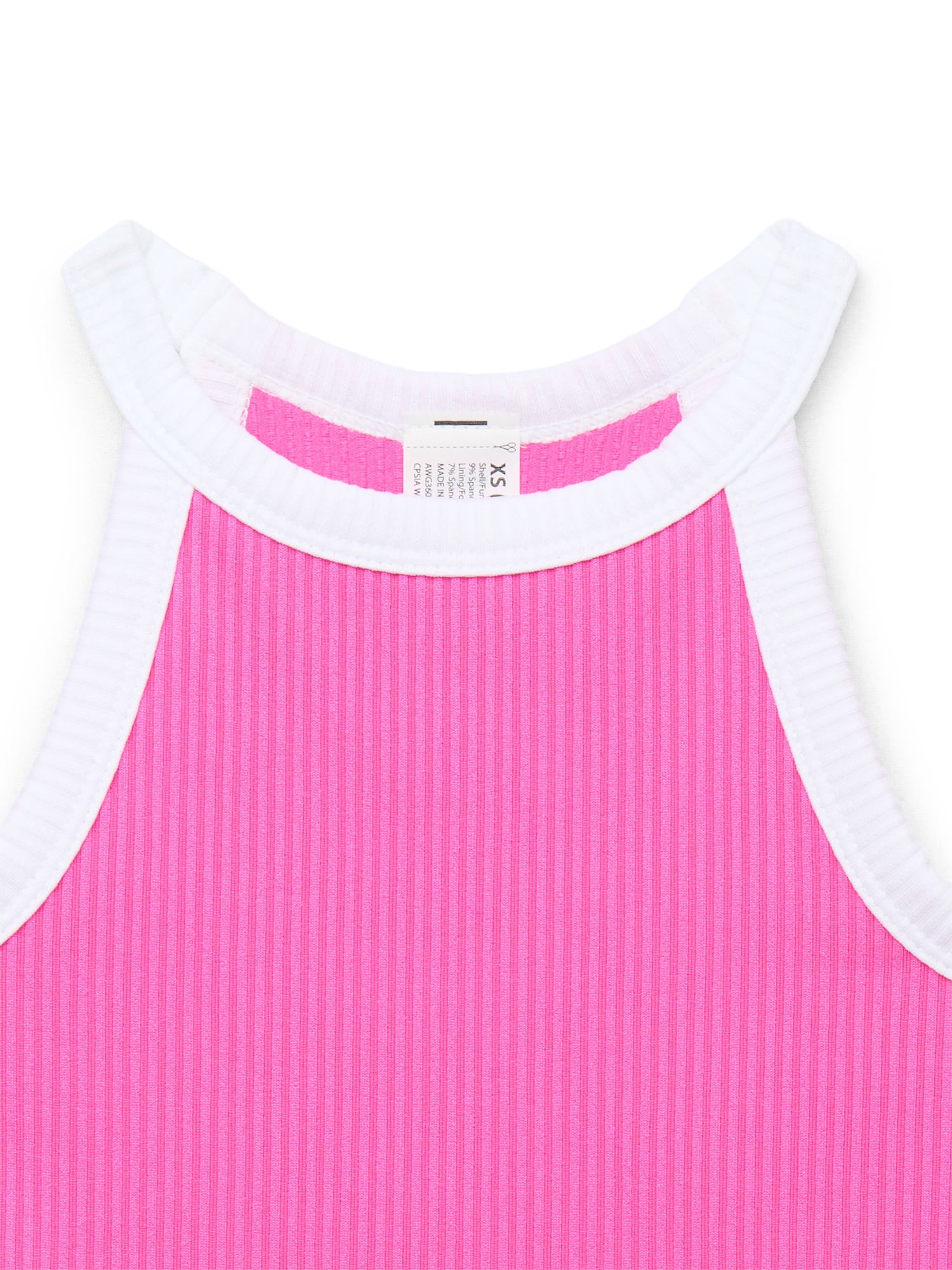 Athletic Works Girls Ribbed Tank Top, Sizes 4-18