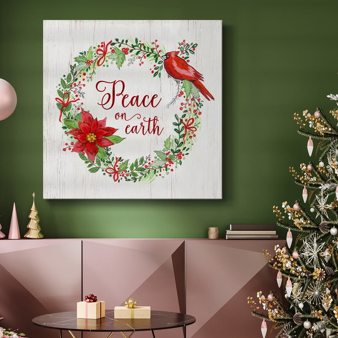 Peace on Earth Wreath- Gallery Wrapped Canvas