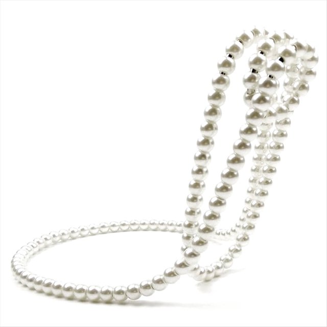 Novedad en Estante para Vino con Collar de Perlas, Estante para Vino Flotante con Collar de Perlas Artificiales, Estante para Vino Tinto Suspendido Colgante de Metal