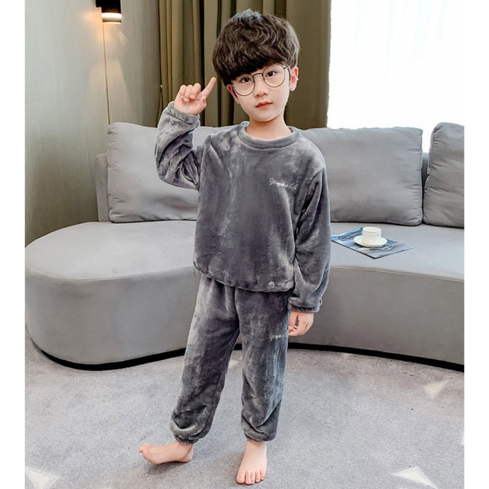Survêtement Enfant Fille/garçon - Ensemble Polaire Doux, Haut Et Pantalon, Pour Sport, école, Loisirs - 7