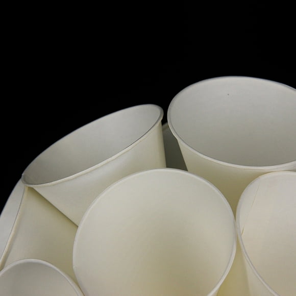 250pcs White Cone Shaped Paper Cup Disposable Paper Drink cup; cone Cup Point Bottom Ice Cream Holder