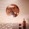 thumbnail image 6 of Balsa Circle Rose Gold 16" Glass Hanging Party Disco Mirror Ball Wedding Decorations, 6 of 7
