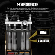 AUTOOL Automotive Fuel Injector Tester Cleaner 110V/220V 4 Cylinder Ultrasonic Wave Fuel Injector Clean Machine W/ Smart Control Panel for Cars Motorcycles