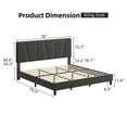 thumbnail image 6 of Danolapsi Queen Size Bed Frame with Adjustable Headboard, Velvet Upholstered Platform Bed Frame with Wooden Slats Support, No Box Spring Needed, Easy Assembly, 6 of 8