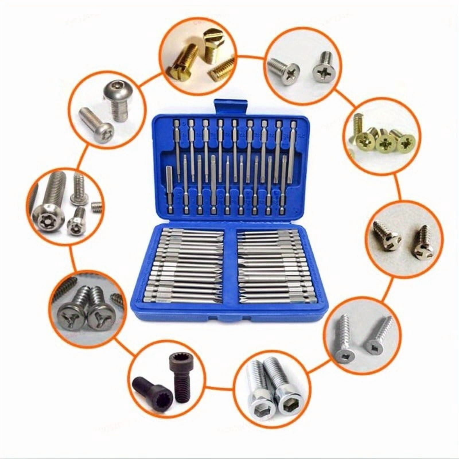 50-Piece Electric Screwdriver Bit Set | Multi-Angle Adjustable Magnetic Drill Bits | Essential Tools for Precision DIY Repairs and Construction Projects