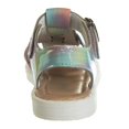 thumbnail image 5 of Laura Ashley Girls Heart Shaped Buckle Closure Closed Toe Sandals. (Toddler Little Kids), Light Multi, 6, 5 of 7