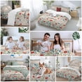 thumbnail image 5 of King 4 Piece Bedding Set Independence Day Blue Red Floral Soft Breathable Duvet Cover and Pillowcase, Summer Pastoral Wildflower Duvet Cover Set Bed Sheets for Bedroom Dormitory Guest Room, 5 of 9