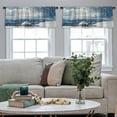 thumbnail image 4 of LALILO Kitchen Curtain Valance Winter Landscape With Rod Pocket Window Curtain 52"x 18" Set of 2, 4 of 7