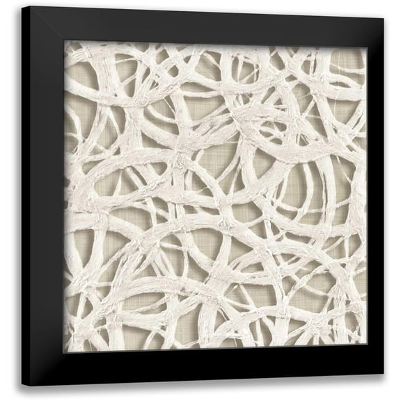 Wild Apple Portfolio 12x12 Black Modern Framed Museum Art Print Titled - Endless Circles Front Linen