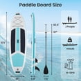 thumbnail image 4 of LIFERECORD Inflatable Stand Up Paddle Board 10.5ft with SUP Accessories, 2-in-1 Aluminum Paddle, Wide Stable Design Non-Slip Deck, Ultra Portable iSUP with Backpack for Adults Youth Beginners, 4 of 9