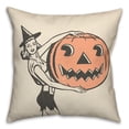 thumbnail image 2 of Creative Products Vintage Witch and Pumpkins 18x18 Spun Poly Pillow, 2 of 3