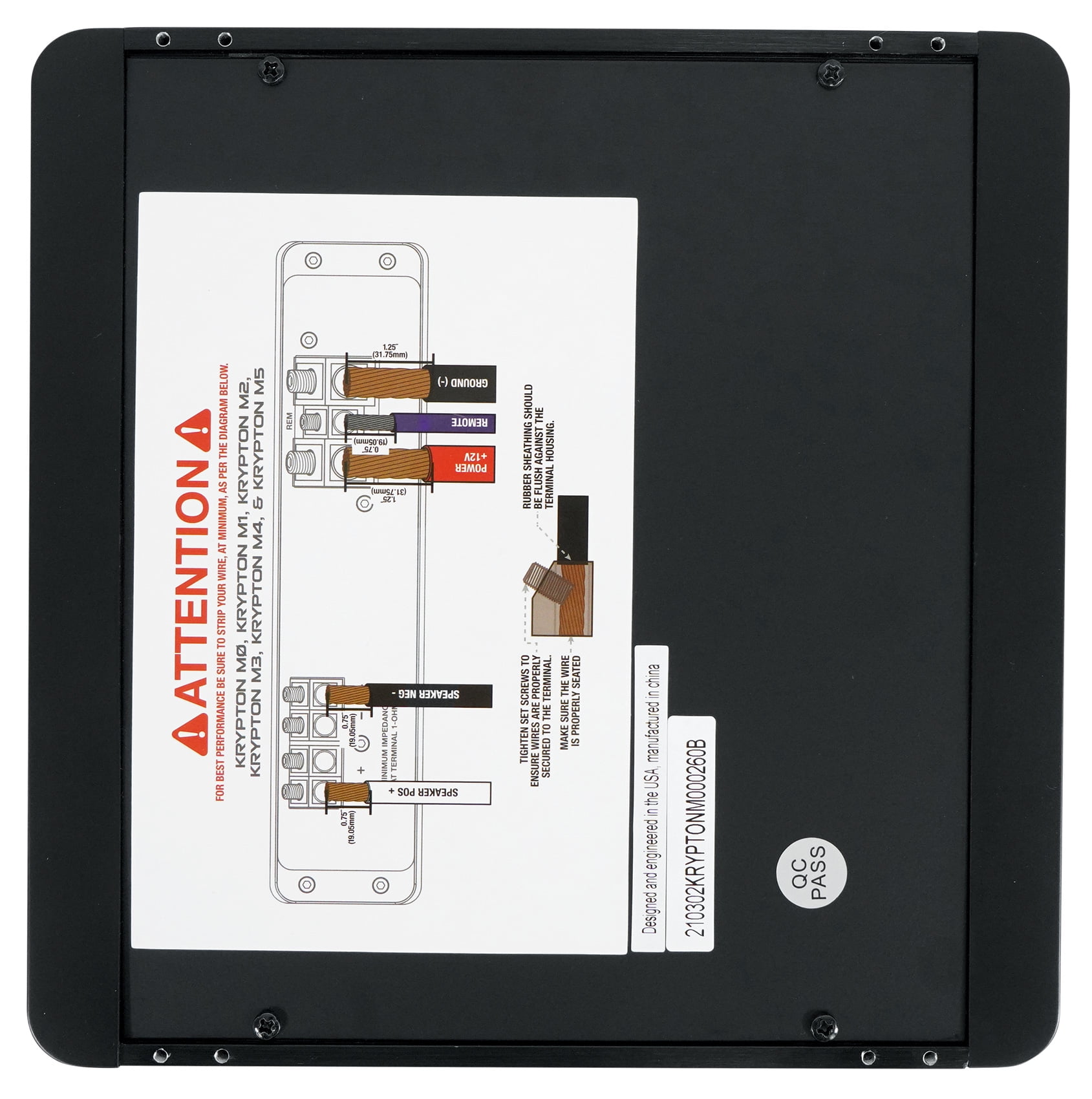 Rockville KRYPTON-M0 1400w Peak/350w RMS Mono 1 Ohm Car Amplifier Amp+Remote