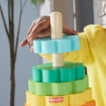 thumbnail image 3 of Fisher-Price Wooden Ring Stacker Toddler Fine Motor Toy, 10 Wood Pieces - Walmart Exclusive, 3 of 6