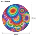 thumbnail image 6 of Colorful Rainbow Tie Dye Spiral Pattern Round Tablecloth 60"x60",Wrinkle Wipeable Table Cloth for Kitchen Dining Room Picnic Patio Party, 6 of 6
