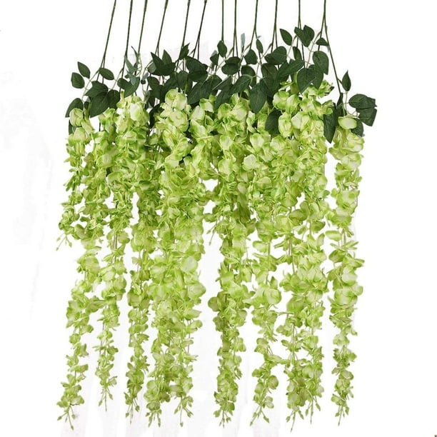 12pcs Artificial Fake Wisteria Vine Garland 3.18feet/Piece Silk