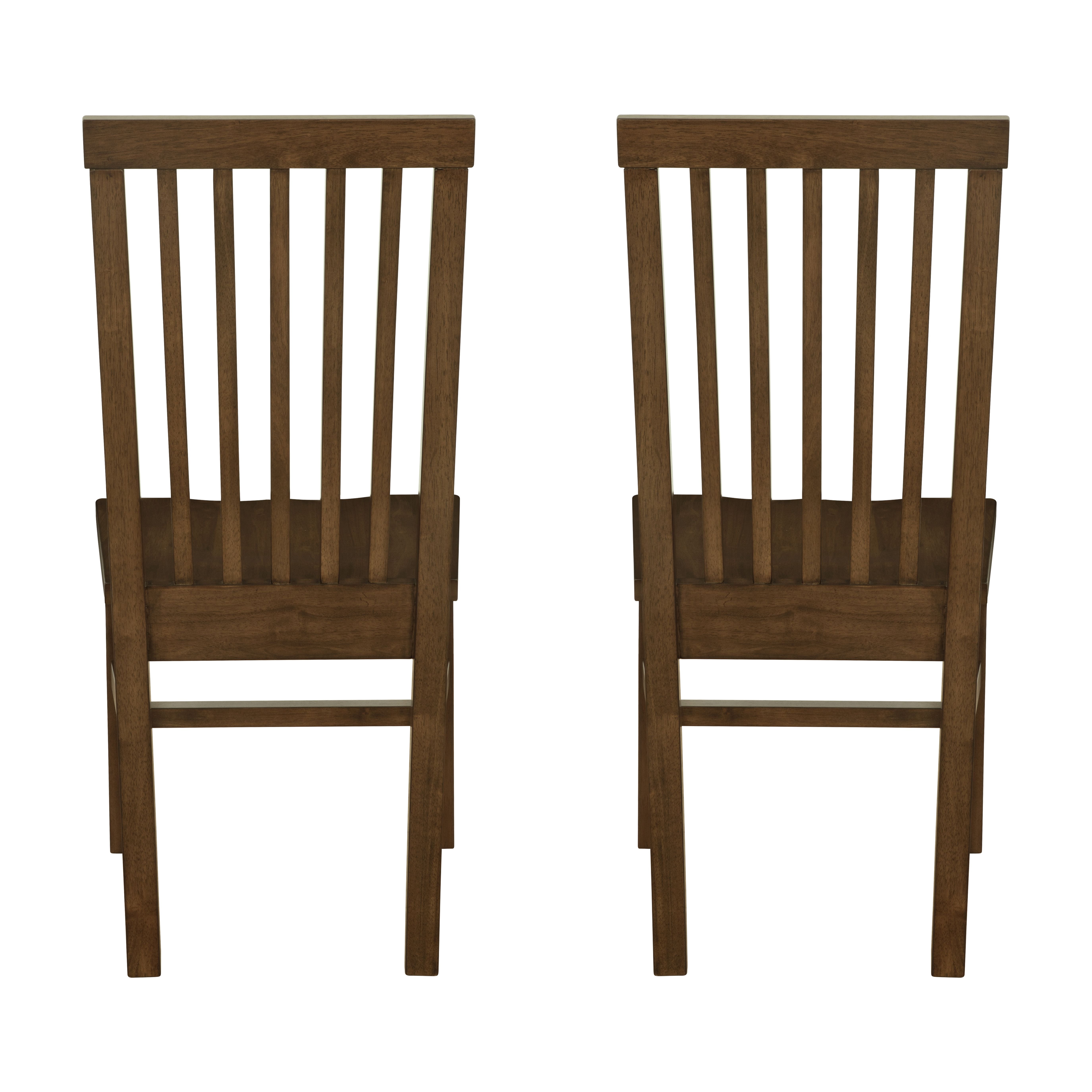 Linon Percival Indoor Wood Dining Side Chair, Set of 2, Walnut