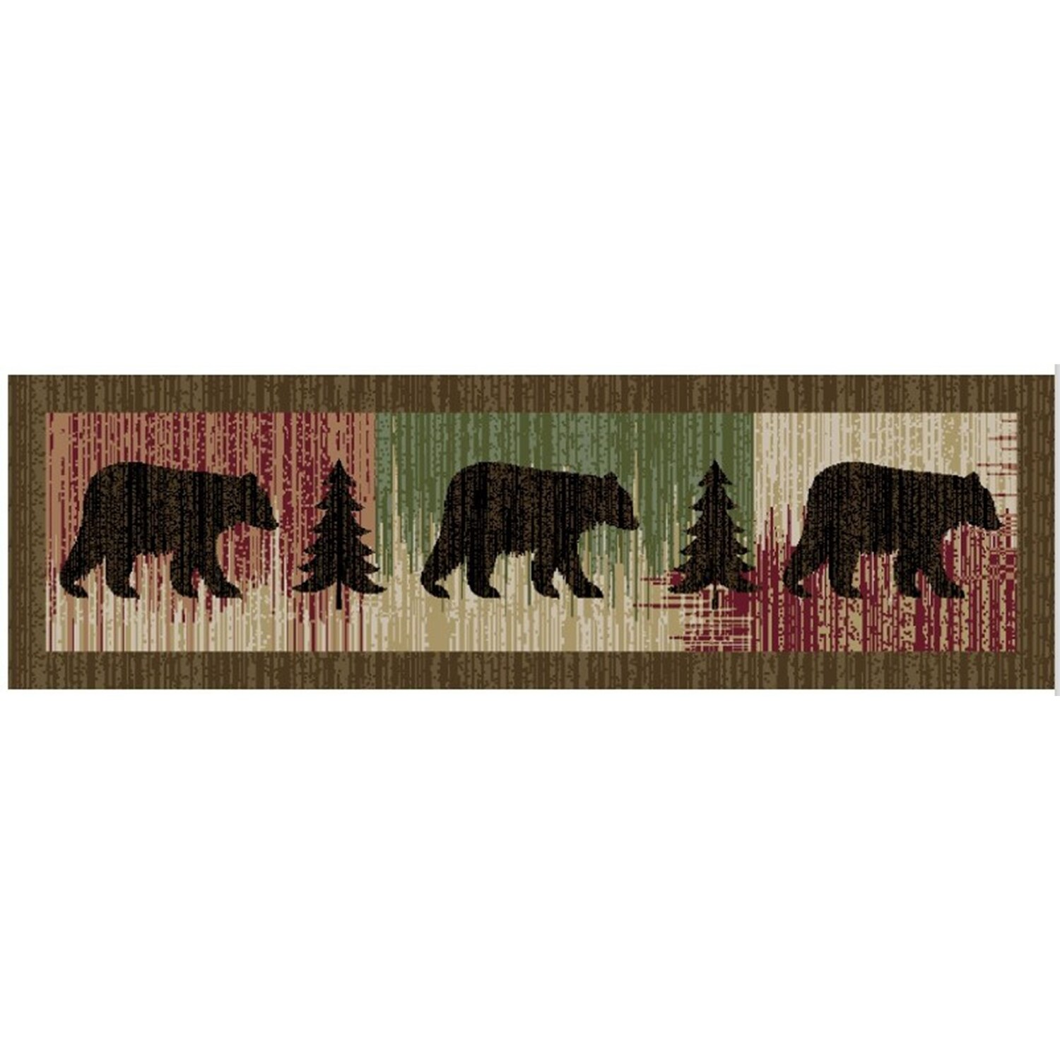 Cozy Cabin Poplar Trail Tread Non Skid Lodge Stair Treads 9"x30" 9"x30