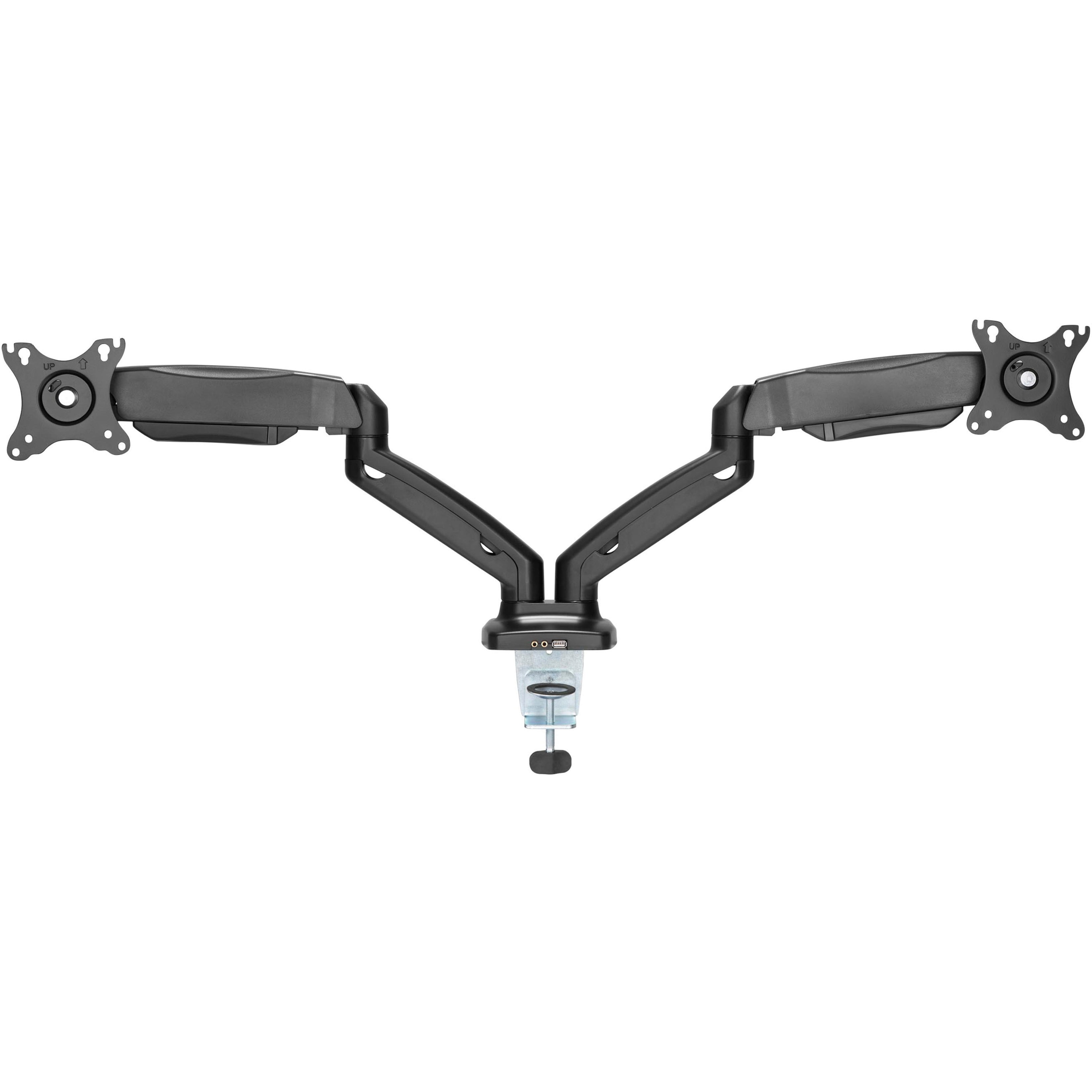 Lorell, LLR99801, Dual-monitor Arm, 1 Each, Black