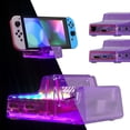 thumbnail image 2 of eXtremeRate Replacement Shell Clear Atomic Purple 7 Color 50 Effects for Nintendo Switch /OLED Dock, 2 of 9
