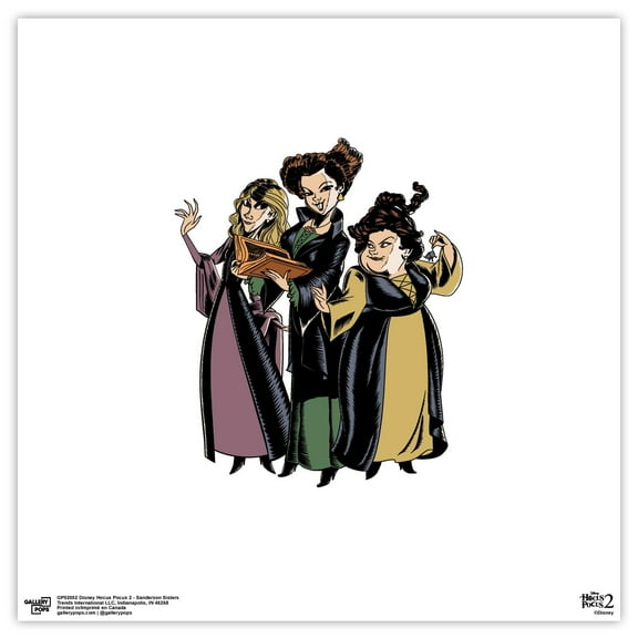 Gallery Pops Disney Hocus Pocus 2 - Sanderson Sisters Wall Art, Unframed Version, 12" x 12"