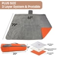 thumbnail image 7 of Kato Outdoors Waterproof Blanket, Sherpa Throw Mat for Boat, Machine Washable, Orange, 59”x 79”, 7 of 7