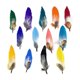 thumbnail image 1 of Plumas de sombrero para sombreros Fedora Plumas artesanales para sombrero de vaquero occidental Sombrero Trilby Cantidad 13, 1 of 8
