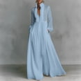 thumbnail image 2 of Tumotour Plus Size Button Up Shirt Dress for Women's Long Sleeve Flowy A-Line Maxi Dress Fall Tunic Dress, 2 of 7