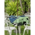 thumbnail image 3 of Outdoor Tablecloth with Umbrella Hole for Patio/Picnic/Party/Camping, Black Green Football Waterproof Table Cloth Round Cover Washable, Grassland Modern Sporty Aesthetic (Dia 60"), 3 of 9