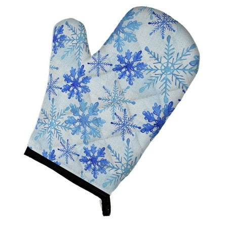 

Caroline s Treasures Blue Snowflakes Watercolor Oven Mitt