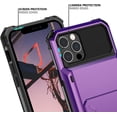 thumbnail image 5 of KOMI for iPhone 12/12 Pro Case with Card Holder[Store 5 Cards] Dual Layer Heavy Duty Shockproof iPhone 12 Wallet Case with Hidden Card Slot Large Storage Case for iPhone 12(Black), 5 of 5