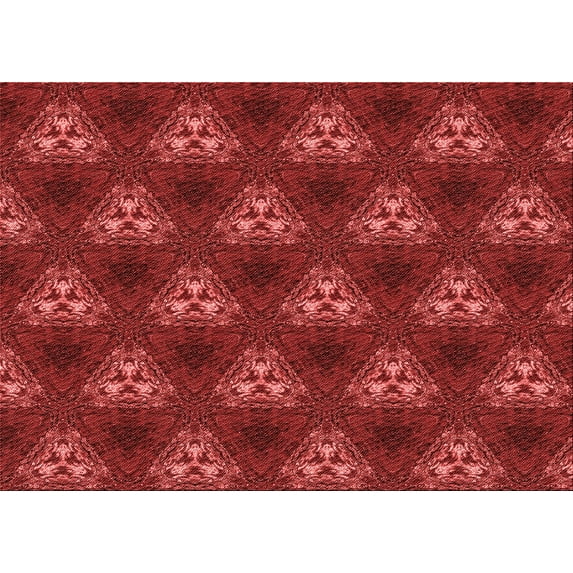 Ahgly Company Indoor Rectangle Patterned Tomato Sauce Red Area Rugs, 7' x 9'