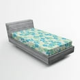 thumbnail image 1 of Ambesonne Vintage Fitted Sheet, Nostalgic Flower Summer, Twin XL Size, Almond Green Pale Yellow, 1 of 2