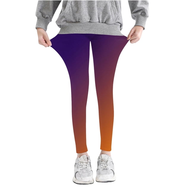 Odeerbi 3-8 Años Niñas Gradient Leggings Mallas Elásticas Pantalones de Verano Cintura Alta Panty Suave