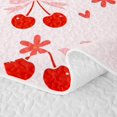 thumbnail image 5 of Erosebridal Kawaii Red Cherry Quilt Full for Girls,Cartoon Floral Bow Knot Full Bedspread Sets Teens, 5 of 7