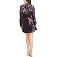 thumbnail image 2 of Rachel Roy Womens Long Sleeve Floral Wrap Dress, Black, 6, 2 of 2