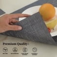 thumbnail image 2 of Set de 12 Individuales Denim Azul Leetaltree - Individuales Resistentes al Calor y Antideslizantes para Mesa de Comedor, Lavables y Duraderos de PVC Vinílico Tejido (Denim Azul, 12), 2 of 9