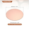 thumbnail image 2 of Uxcell 2 Pcs Round Copper Plate, 200mm (7.87") Dia Pure Copper Sheets, 2mm T2 Pure Copper Plates for Crafts, DIY, Electrical Repairs, Industrial Use, 2 of 6