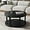 Black-2, variant on 2 Tier Coffee Table with Dual Storage, Round Solid Wood Coffee Table with Hidden Compartment & Adjustable Leveling Feet, for Small Space Living Room, Walnut Brown