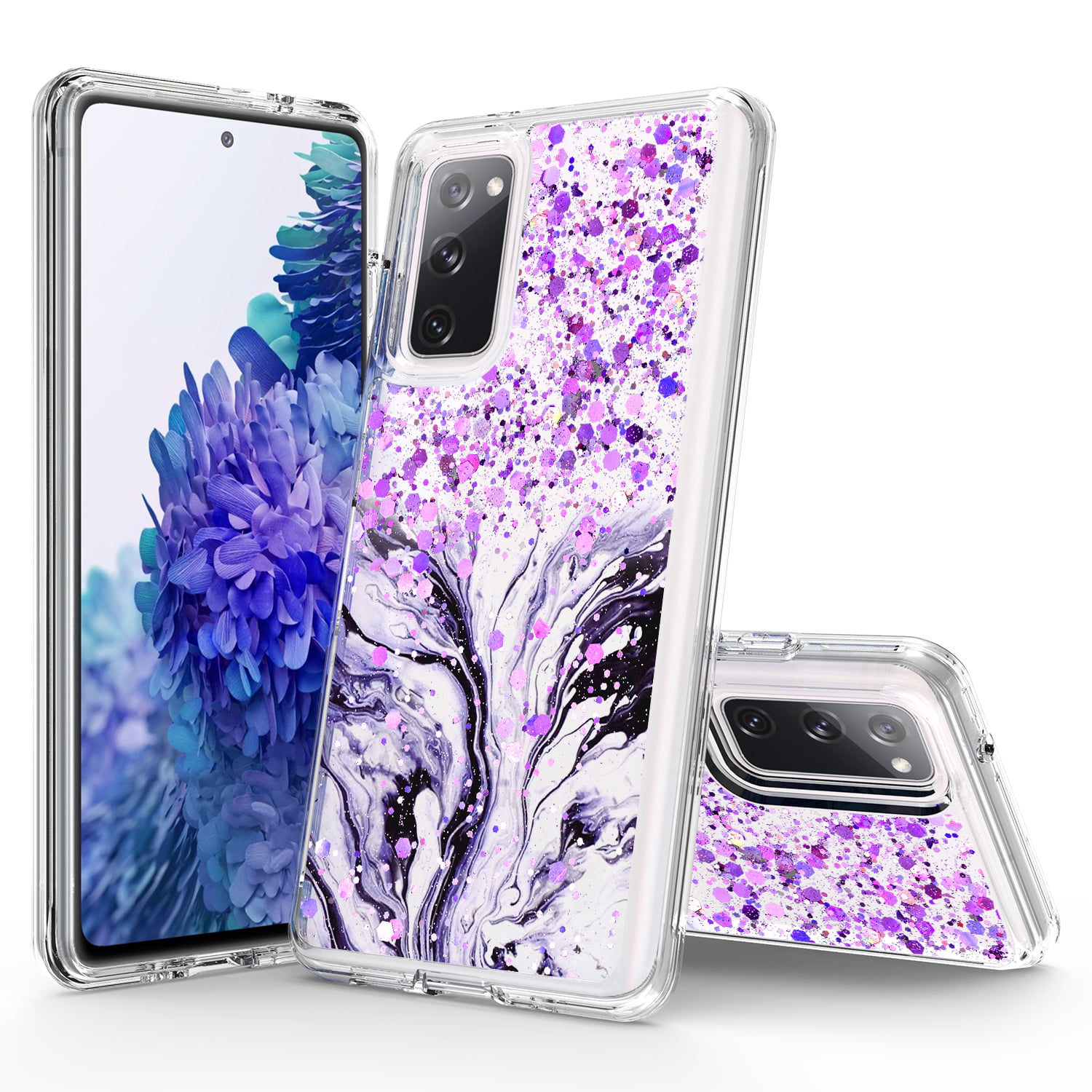 Samsung Galaxy S20 FE 5G Phone Case, Rosebono Hybrid Bling Glitter