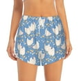 thumbnail image 2 of Picia Funny Chicken Pattern Women's 2 in 1 Athletic Running Shorts High Waisted Workout Casual Gym Sweat Shorts with Comfy Liner Zipper Pockets-XX-Large, 2 of 9