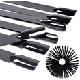 thumbnail image 3 of 150 PCS Fan-shaped Nail Art Tips Sticks Display Polish Board Display Practice Sticks Tool with Metal Split Ring Holder, Black, 3 of 5