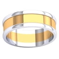 thumbnail image 2 of Dazzlingrock Collection 14K White & Two Tone Polished Shiny Comfort Fit Men's Ring Wedding Band, Yellow Gold, Size 12, 2 of 8