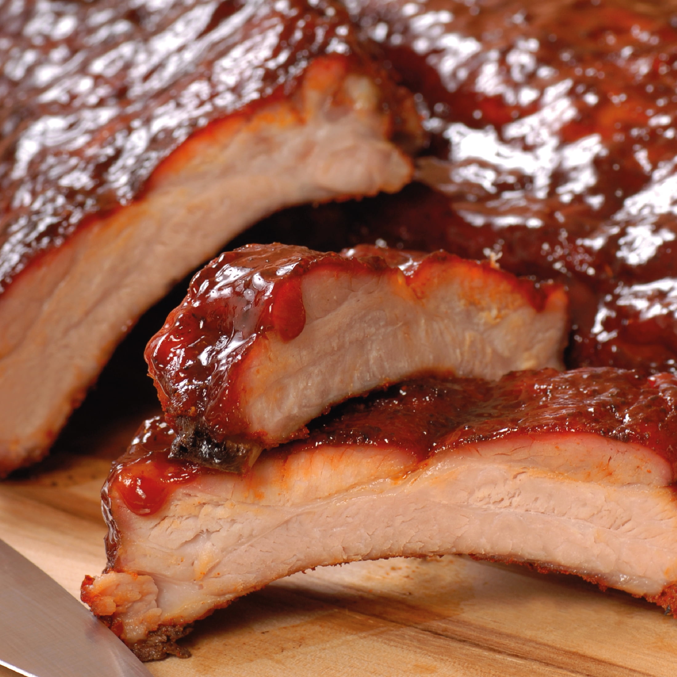 Butcher's Select 24 oz Smoked and Fully-Cooked Seasoned Pork Baby Back Ribs with BBQ Sauce